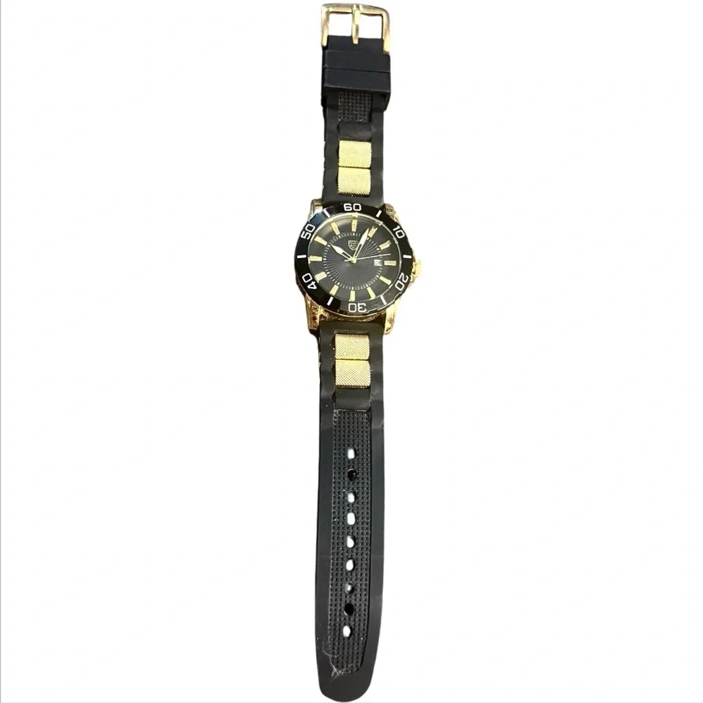 Picard & Cie Halberd  Black and‎ Gold Men's Watch, Larged Faced Watch Like New